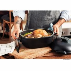 Cocotte En Céramique Ovale 4,5 L Ardoise Delight Emile Henry -Cookway boutique cocotte en ceramique ovale 45 l ardoise delight emile henry 5