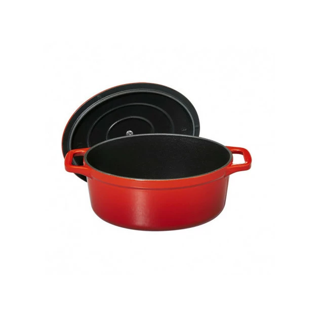 Cocotte En Fonte Ovale 17 Cm Rubis Chasseur 5 Cocotte En Fonte Ovale 17 Cm Rubis Chasseur – Image 3