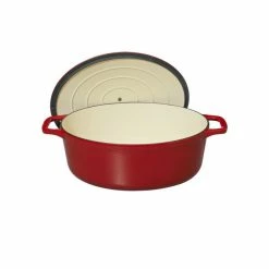 Cocotte En Fonte Ovale 25 Cm Rouge Chasseur -Cookway boutique cocotte en fonte ovale 25 cm rouge chasseur 1