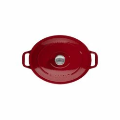 Cocotte En Fonte Ovale 25 Cm Rouge Chasseur