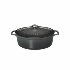 Cocotte En Fonte Ovale 27 Cm Caviar Chasseur -Cookway boutique cocotte en fonte ovale 27 cm caviar chasseur 1