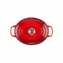 Cocotte En Fonte Ovale 27 Cm Cerise Le Creuset Signature -Cookway boutique cocotte en fonte ovale 27 cm cerise le creuset signature 2