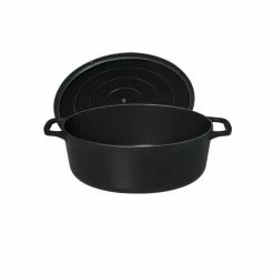 Cocotte En Fonte Ovale 27 Cm Noir Mat Chasseur -Cookway boutique cocotte en fonte ovale 27 cm noir mat chasseur 2