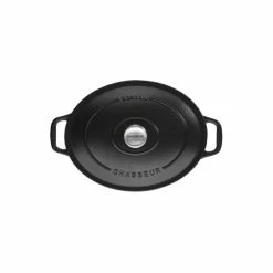 Cocotte En Fonte Ovale 27 Cm Noir Mat Chasseur