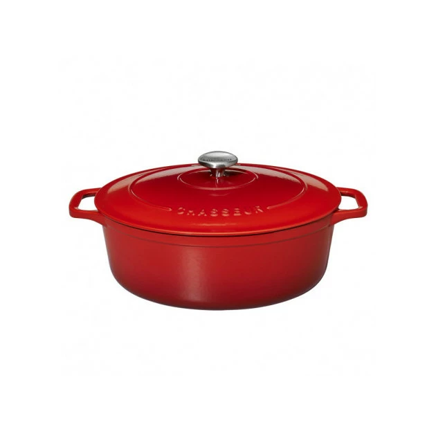 Cocotte En Fonte Ovale 27 Cm Rubis Chasseur 4 Cocotte En Fonte Ovale 27 Cm Rubis Chasseur – Image 2