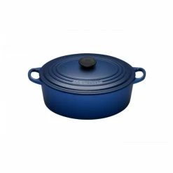 Cocotte En Fonte Ovale 29 Cm Tradition Bleu Cobalt Le Creuset