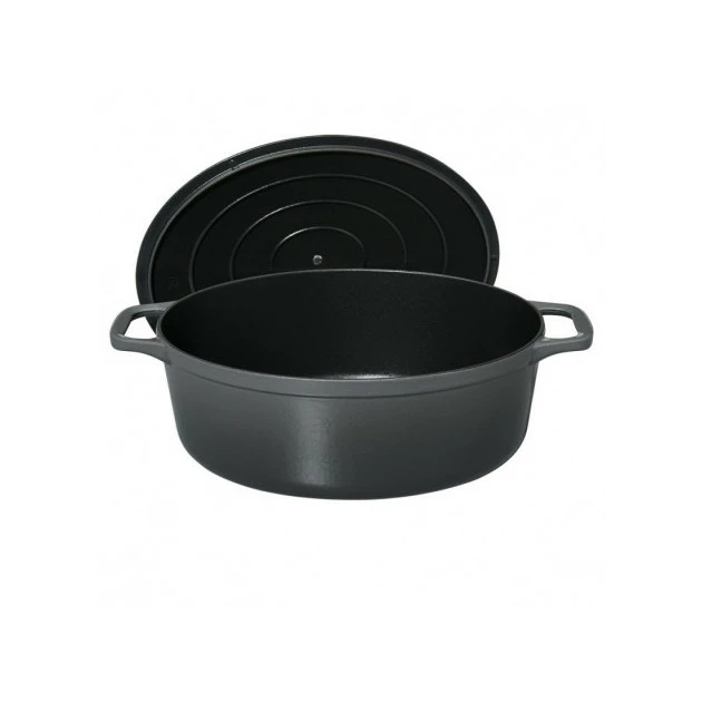 Cocotte En Fonte Ovale 31 Cm Caviar Chasseur 5 Cocotte En Fonte Ovale 31 Cm Caviar Chasseur – Image 3