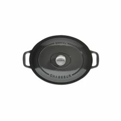 Cocotte En Fonte Ovale 31 Cm Caviar Chasseur