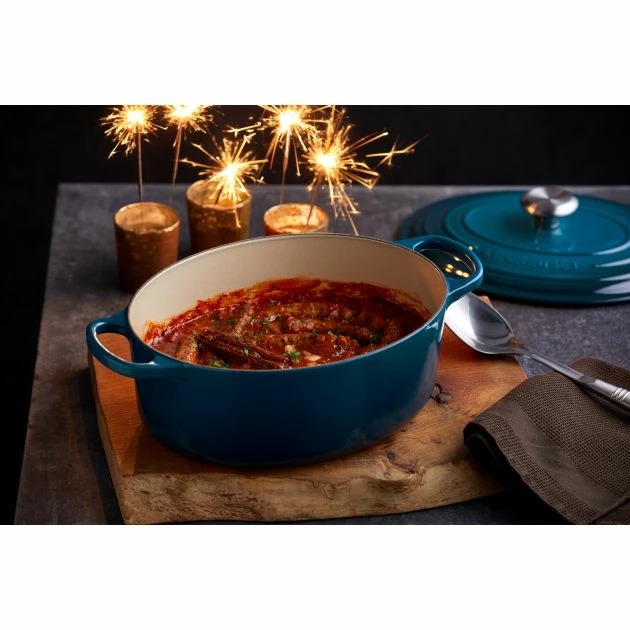 Cocotte En Fonte Ovale 31 Cm Deep Teal Le Creuset Signature 7 Cocotte En Fonte Ovale 31 Cm Deep Teal Le Creuset Signature – Image 5
