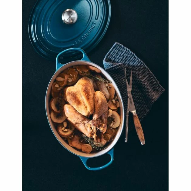 Cocotte En Fonte Ovale 31 Cm Deep Teal Le Creuset Signature 8 Cocotte En Fonte Ovale 31 Cm Deep Teal Le Creuset Signature – Image 6