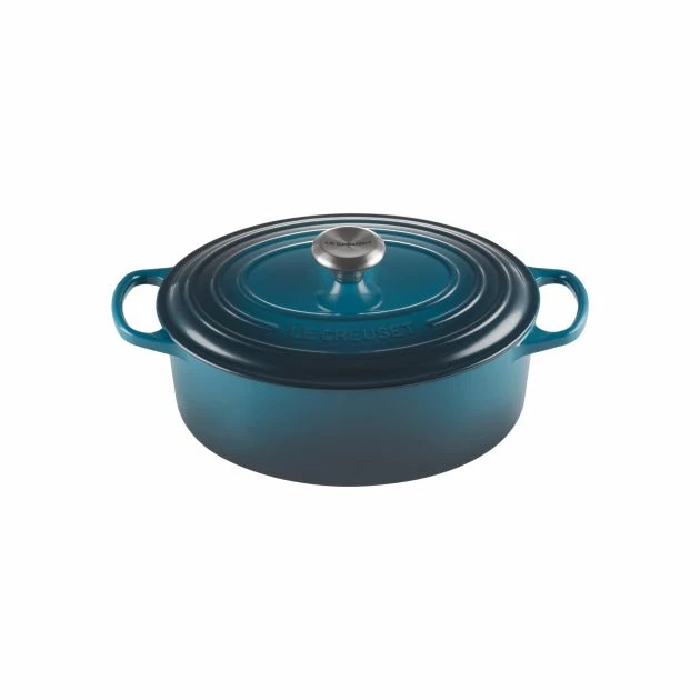 Cocotte En Fonte Ovale 31 Cm Deep Teal Le Creuset Signature 3 Cocotte En Fonte Ovale 31 Cm Deep Teal Le Creuset Signature