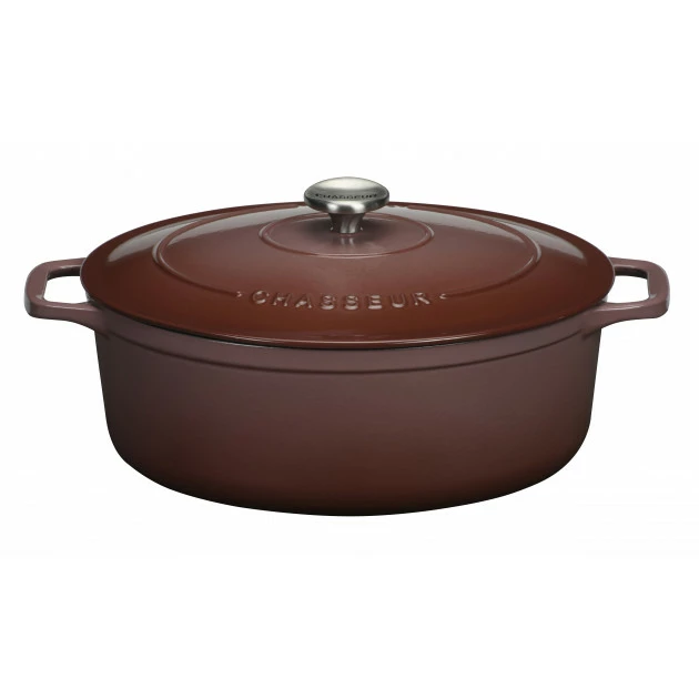 Cocotte En Fonte Ovale 33 Cm Bois De Rose Chasseur 4 Cocotte En Fonte Ovale 33 Cm Bois De Rose Chasseur – Image 2
