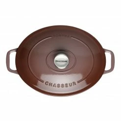 Cocotte En Fonte Ovale 33 Cm Bois De Rose Chasseur