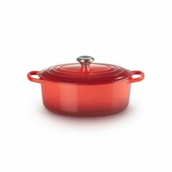 Cocotte En Fonte Ovale 35 Cm Cerise Le Creuset Signature -Cookway boutique cocotte en fonte ovale 35 cm cerise le creuset signature 1