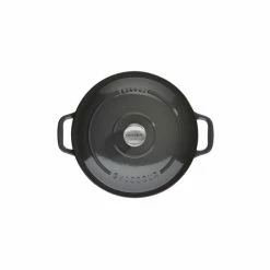 Cocotte En Fonte Ronde 18 Cm Caviar Chasseur