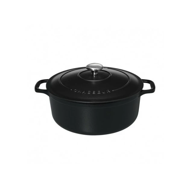 Cocotte En Fonte Ronde 18 Cm Noir Mat Chasseur 4 Cocotte En Fonte Ronde 18 Cm Noir Mat Chasseur – Image 2