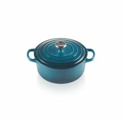 Cocotte En Fonte Ronde 20 Cm Deep Teal Le Creuset Signature