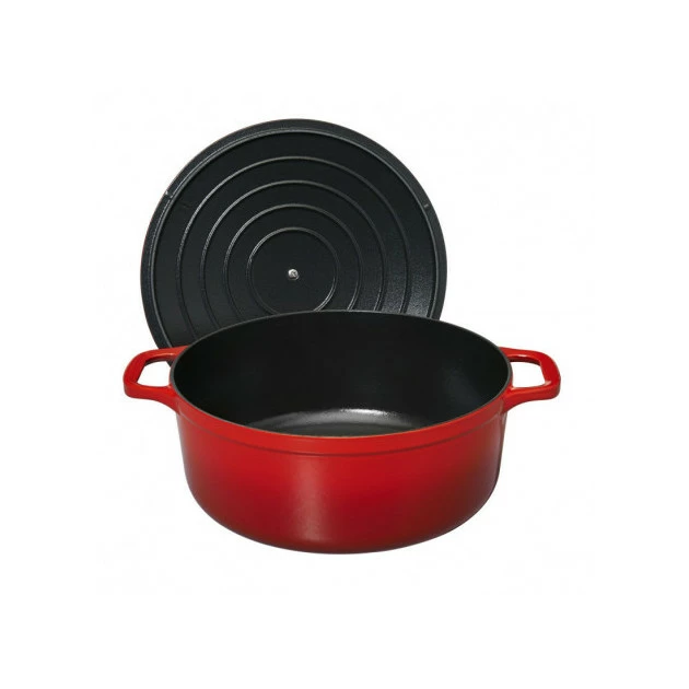 Cocotte En Fonte Ronde 22 Cm Rubis Chasseur 5 Cocotte En Fonte Ronde 22 Cm Rubis Chasseur – Image 3