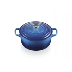 Cocotte En Fonte Ronde 22 Cm Signature Azur Le Creuset