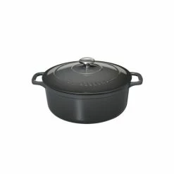 Cocotte En Fonte Ronde 24 Cm Caviar Chasseur 8 Cocotte En Fonte Ronde 24 Cm Caviar Chasseur -Cookway boutique cocotte en fonte ronde 24 cm caviar chasseur 1