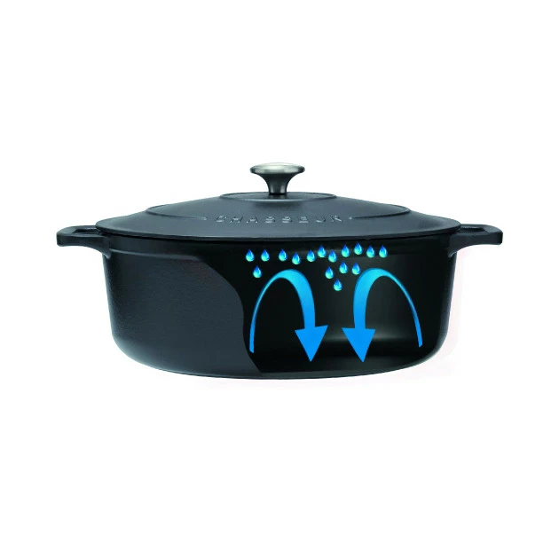 Cocotte En Fonte Ronde 24 Cm Caviar Chasseur 7 Cocotte En Fonte Ronde 24 Cm Caviar Chasseur – Image 5