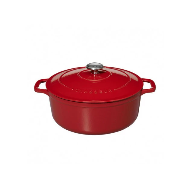 Cocotte En Fonte Ronde 24 Cm Rouge Chasseur 4 Cocotte En Fonte Ronde 24 Cm Rouge Chasseur – Image 2