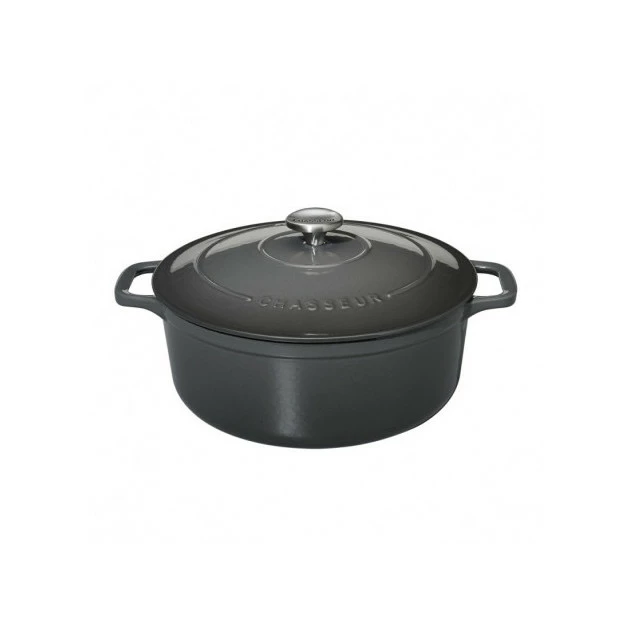Cocotte En Fonte Ronde 28 Cm Caviar Chasseur 4 Cocotte En Fonte Ronde 28 Cm Caviar Chasseur – Image 2