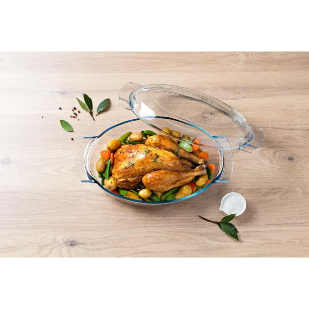 Cocotte En Verre Ovale 38 X 23 Cm 4,5 L Classic Pyrex 5 Cocotte En Verre Ovale 38 X 23 Cm 4,5 L Classic Pyrex – Image 3