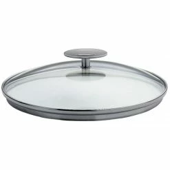 Couvercle En Verre Bombé Platine Ø 22 Cm Cristel