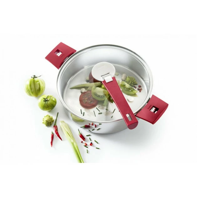 Couvercle En Verre Bombé Platine Ø 26 Cm Cristel 4 Couvercle En Verre Bombé Platine Ø 26 Cm Cristel – Image 2