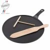 Crêpière Fonte Émaillée 30 Cm Noir Avec Accessoires Chasseur -Cookway boutique crepiere fonte emaillee 30 cm noir avec accessoires chasseur