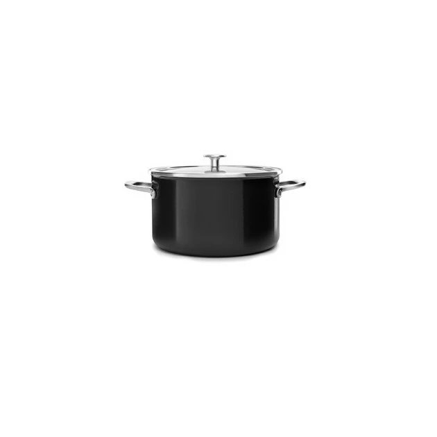 Faitout Émaillé 24cm Noir Onyx KitchenAid 3 Faitout Émaillé 24cm Noir Onyx KitchenAid