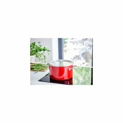 Faitout Émaillé 24cm Rouge Empire KitchenAid -Cookway boutique faitout emaille 24cm rouge empire kitchenaid 1