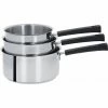 Lot De 3 Casseroles Inox à Poignée Noire Mutine Fixe Cristel -Cookway boutique lot de 3 casseroles inox a poignee noire mutine fixe cristel