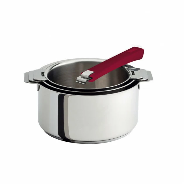 Lot De 3 Casseroles Inox Avec Poignée Framboise Mutine Amovible Cristel 3 Lot De 3 Casseroles Inox Avec Poignée Framboise Mutine Amovible Cristel