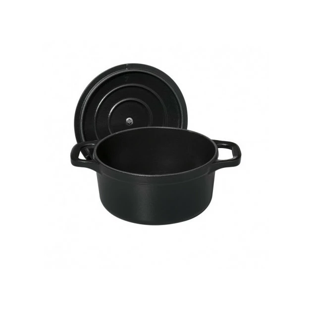 Mini Cocotte En Fonte Ronde 16 Cm Noir Mat Chasseur 5 Mini Cocotte En Fonte Ronde 16 Cm Noir Mat Chasseur â Image 3