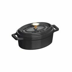Mini Cocotte Ovale 11 Cm Staub Fonte Noir