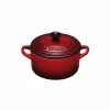 Mini Cocotte Ronde Céramique Cerise 10 Cm 0.25 L Le Creuset -Cookway boutique mini cocotte ronde ceramique cerise 10 cm 025 l le creuset