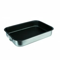 Plat à Rôtir Inox Antiadhérent 30 X 22 Cm X H 6 Cm Ibili