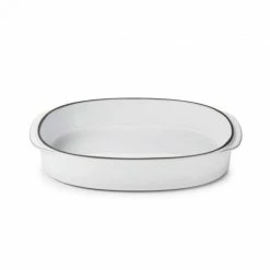 Plat Oblong Blanc Cumulus 34 X 25 Cm Caractère Culinaire Revol