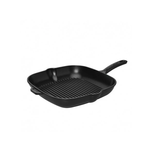 Poêle-gril En Fonte Carré 20 Cm Noir Mat Chasseur 3 Poêle-gril En Fonte Carré 20 Cm Noir Mat Chasseur