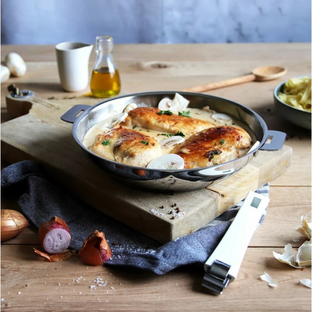 Poêle Lyonnaise Mutine Ø 24 Cm Inox Amovible Cristel 5 Poêle Lyonnaise Mutine Ø 24 Cm Inox Amovible Cristel – Image 3