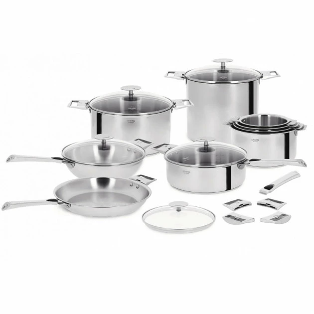 Sauteuse Casteline Ø 24 Cm Manche Amovible Anti-Adhésive Inox Cristel 4 Sauteuse Casteline Ø 24 Cm Manche Amovible Anti-Adhésive Inox Cristel – Image 2