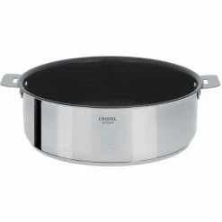 Sauteuse Casteline Ø 24 Cm Manche Amovible Anti-Adhésive Inox Cristel