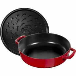 Sauteuse En Fonte Chistera 24 Cm Rouge Cerise Staub 12 Sauteuse En Fonte Chistera 24 Cm Rouge Cerise Staub -Cookway boutique sauteuse en fonte chistera 24 cm rouge cerise staub 2