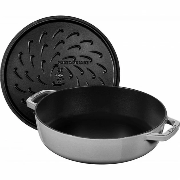 Sauteuse En Fonte Chistera 28 Cm Gris Graphite Staub 4 Sauteuse En Fonte Chistera 28 Cm Gris Graphite Staub – Image 2