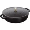 Sauteuse En Fonte Chistera 28 Cm Noir Staub -Cookway boutique sauteuse en fonte chistera 28 cm noir staub
