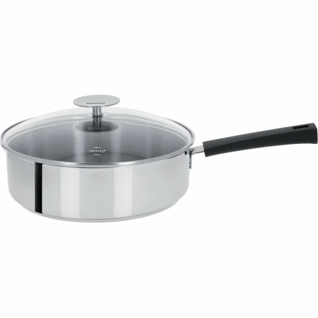 Sauteuse Mutine Ø 24 Cm Manche Fixe Anti-Adhésive Inox Cristel 3 Sauteuse Mutine Ø 24 Cm Manche Fixe Anti-Adhésive Inox Cristel