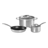 Set 3 Pièces Faitout, Poêle Et Casserole Avec Couvercle Inox Le Creuset -Cookway boutique set 3 pieces faitout poele et casserole avec couvercle inox le creuset
