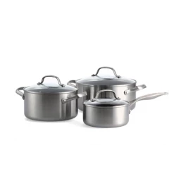 Set De 3 Pièces : Casserole 16 Cm + Faitout 20 Et 24cm Collection GENEVA GreenPan™
